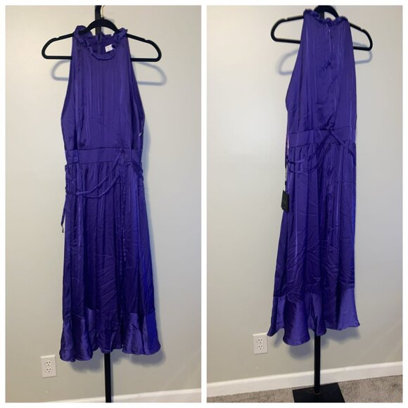 Ieena Duggal - Sleeveless High Halter Neck Short Dress - Picture 2 of 12